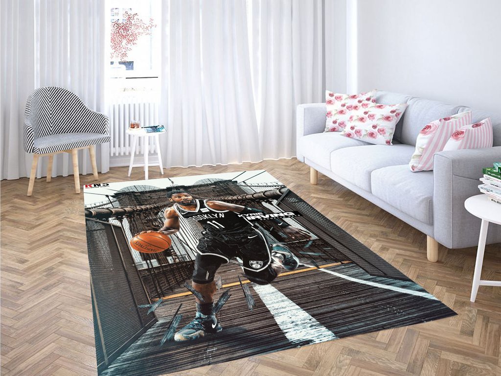 Kyrie Irving Brooklyn Backgrounds Living Room Modern Carpet Rectangle Rug