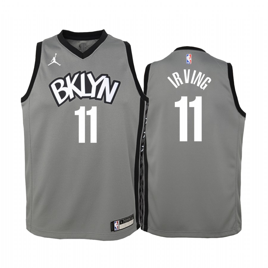 Kyrie Irving Brooklyn Nets Youth Gray Statement Jersey Jumpman