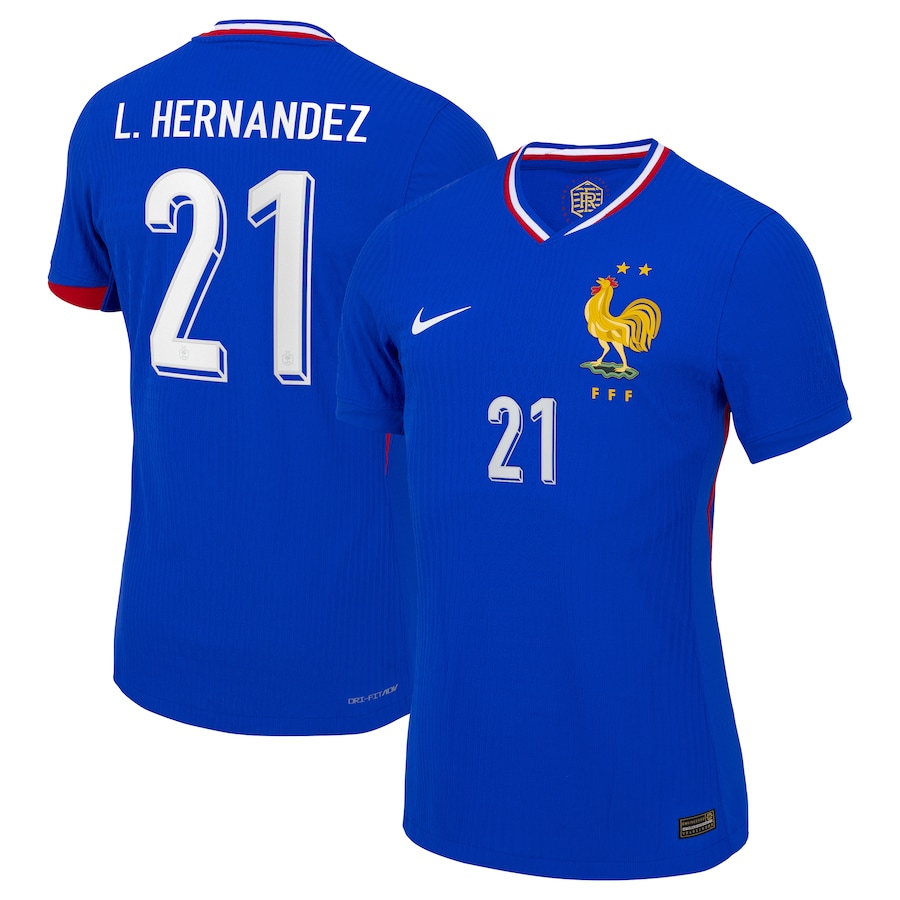 L. Hernandez Men's France 2024 Stadium Home Soccer Jersey