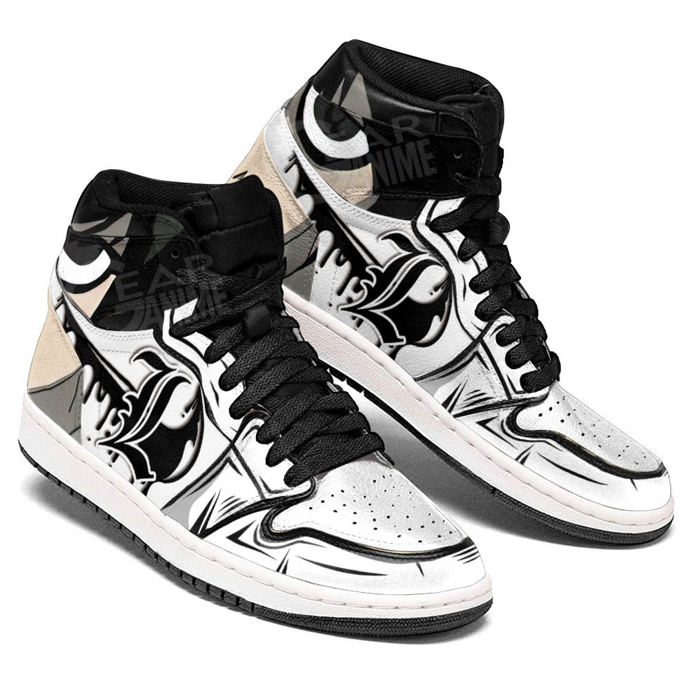 L Lawliet JD1s Sneakers Death Note Anime Shoes, Air Jordan Hightop