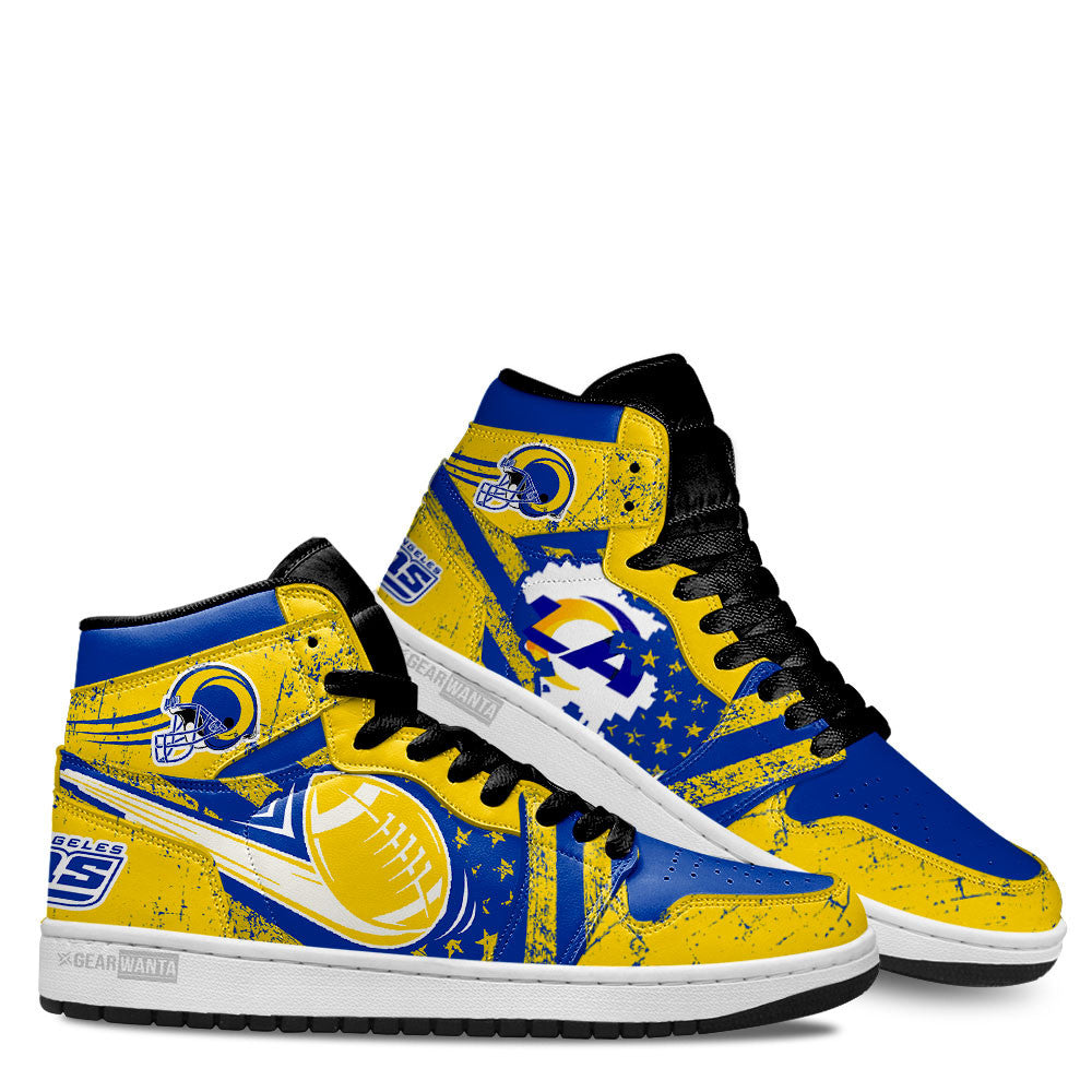 LA Rams Football Team J1 Shoes For Fans Sneakers, Air Jordan Hightop