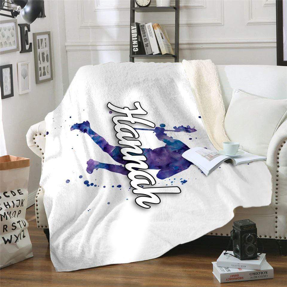 Lacrosse Personalized Sherpa Fleece Blanket