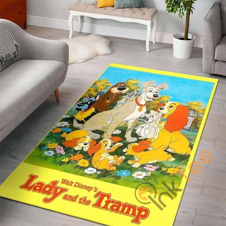 Lady And The Tramp Disney Bedroom Lover Comfortable Soft Floor Decor Movies Rectangle Rug