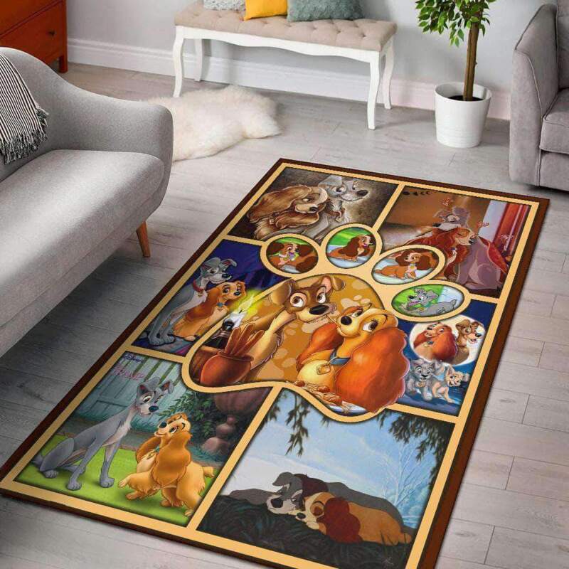 Lady And The Tramp Love Decorative Floor Rectangle Rug