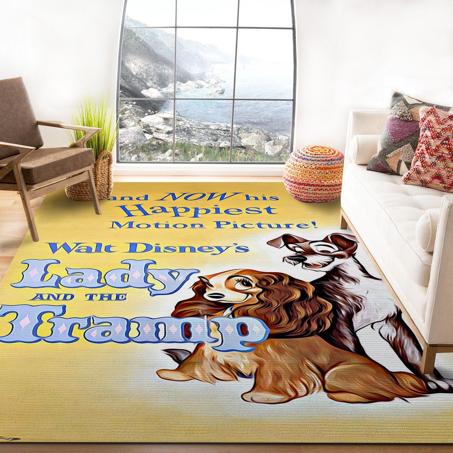 Lady And The Tramp Rectangle Rug – Custom Size And Printing