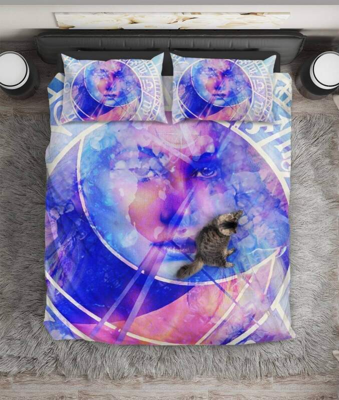 Lady Behind Zodiac Wheel Art Hop 3D Customized Duvet Cover Bedding Set