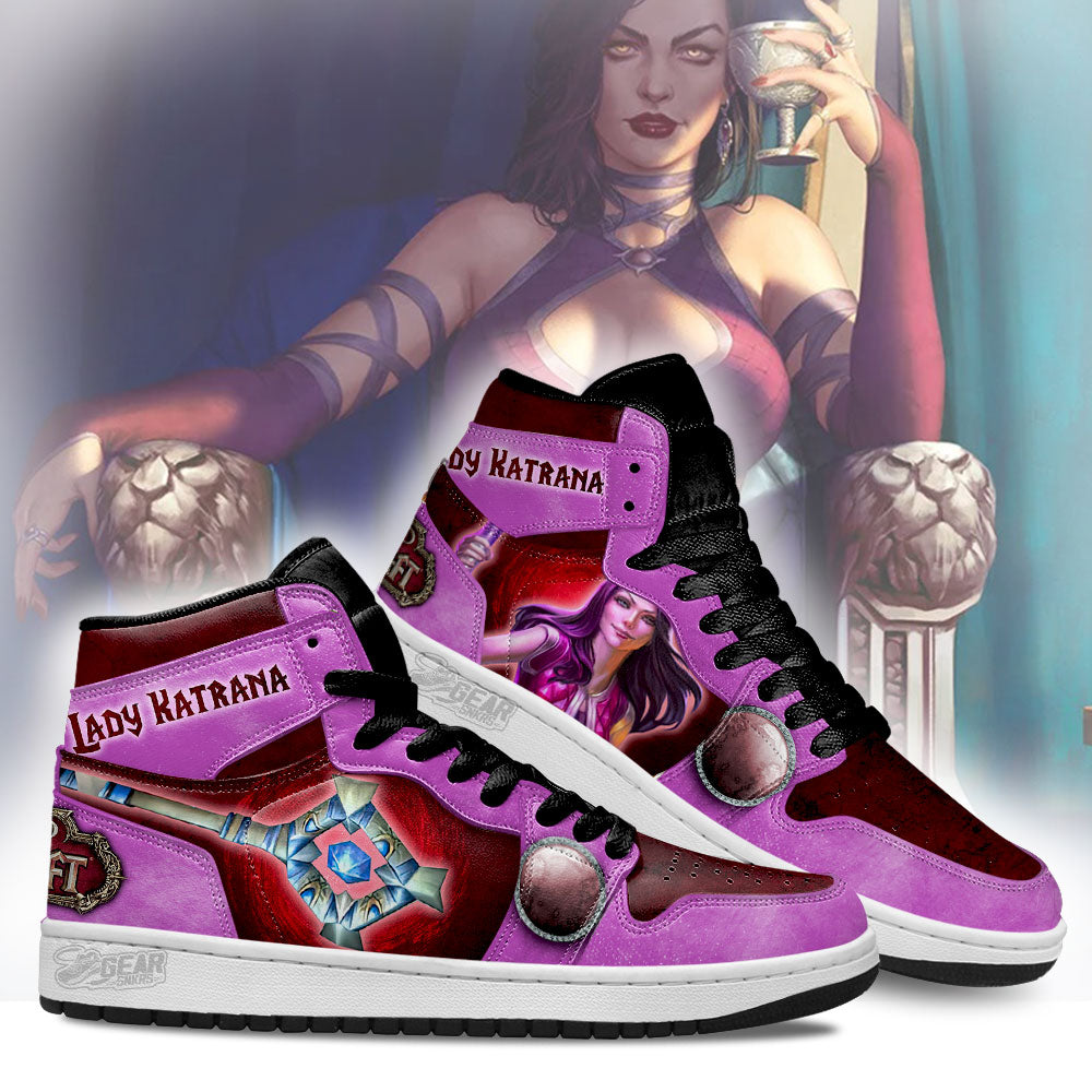 Lady Katrana World of Warcraft JD Sneakers Shoes For Fans, Air Jordan Hightop