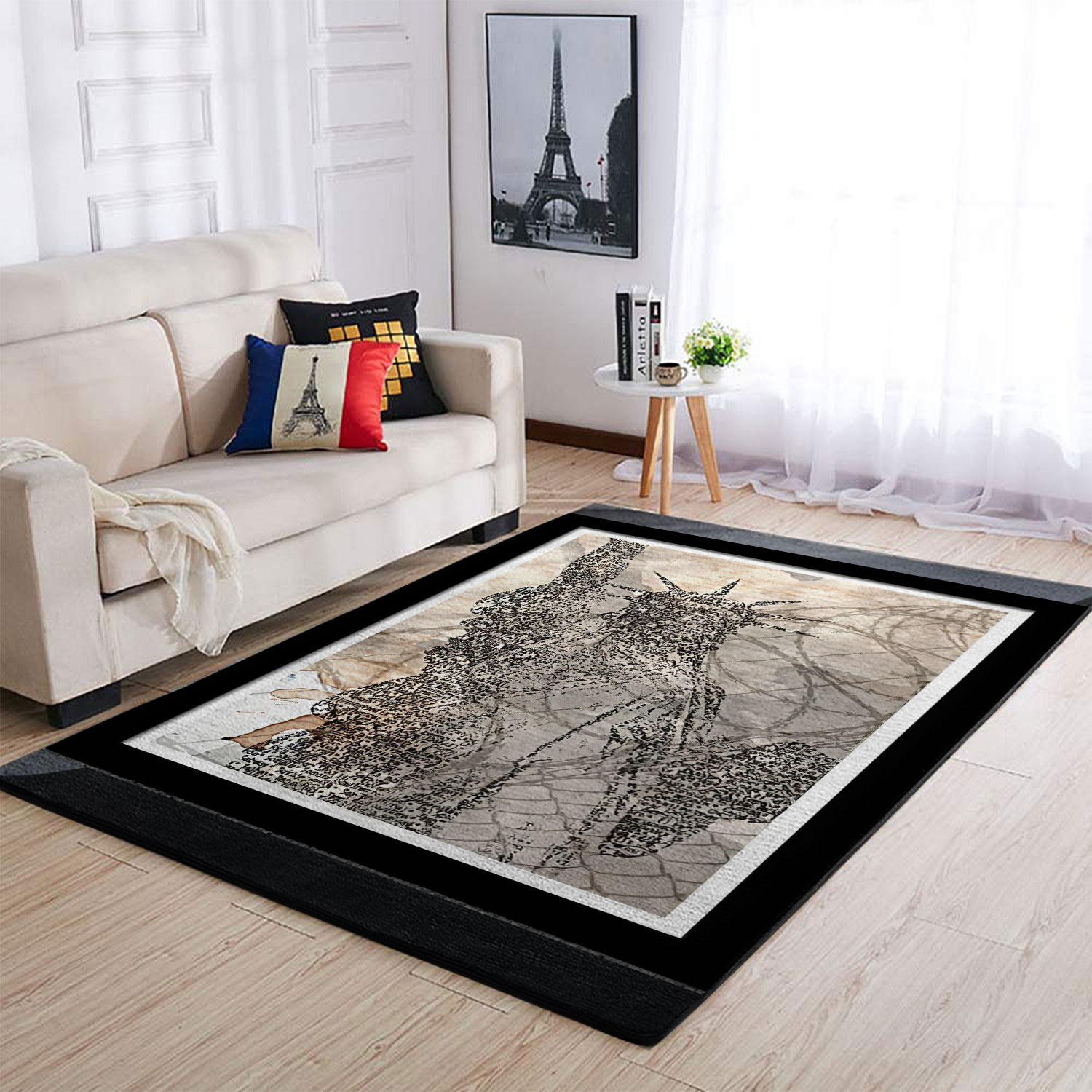 Lady Liberty Made Of Nsa Flagged Words Rectangle Rug