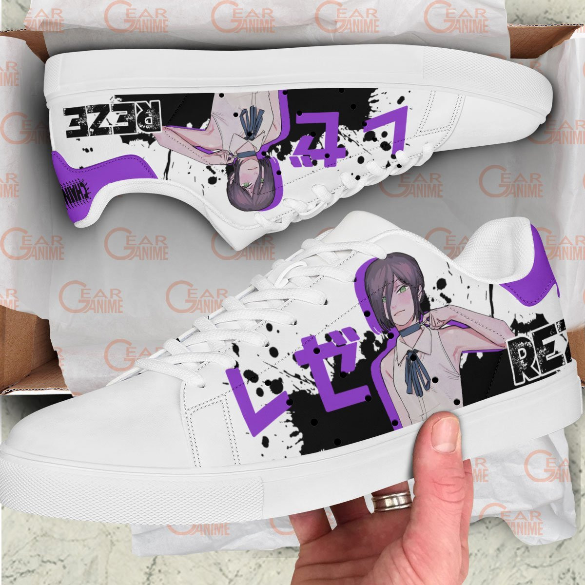 Lady Reze Skate Sneakers Custom Chainsaw Man Anime Shoes