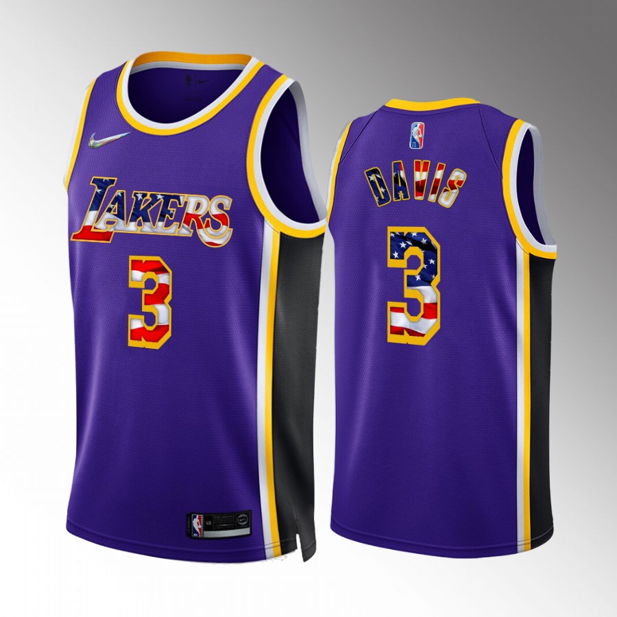 Lakers Anthony Davis #3 2022 4th of July Jersey