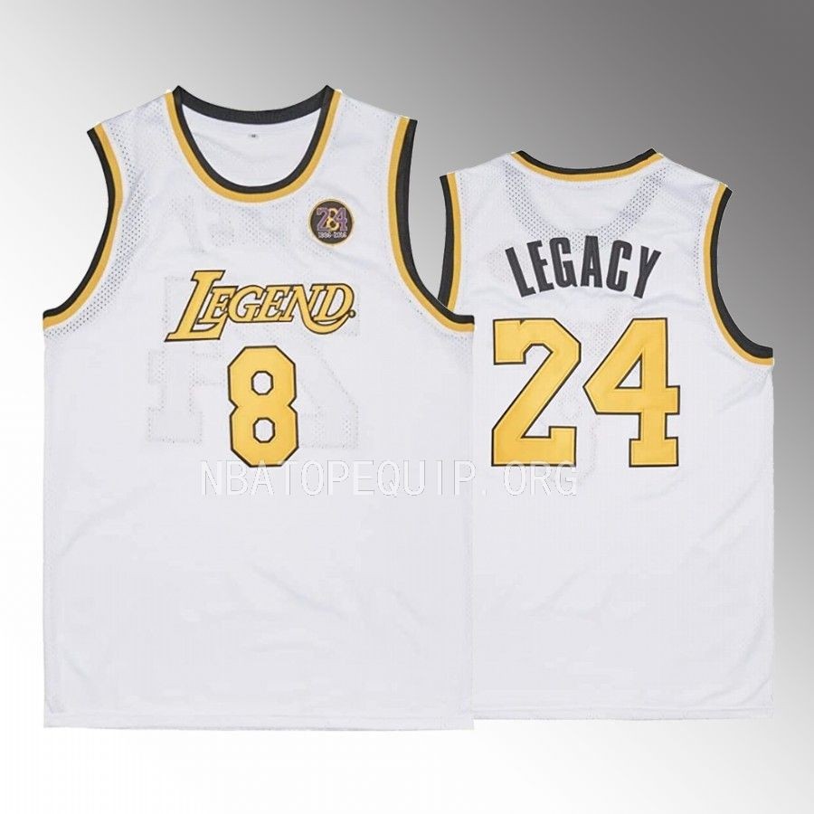 Lakers Kobe Bryant LEGEND 8 LEGACY24 White Jersey #24 Tank