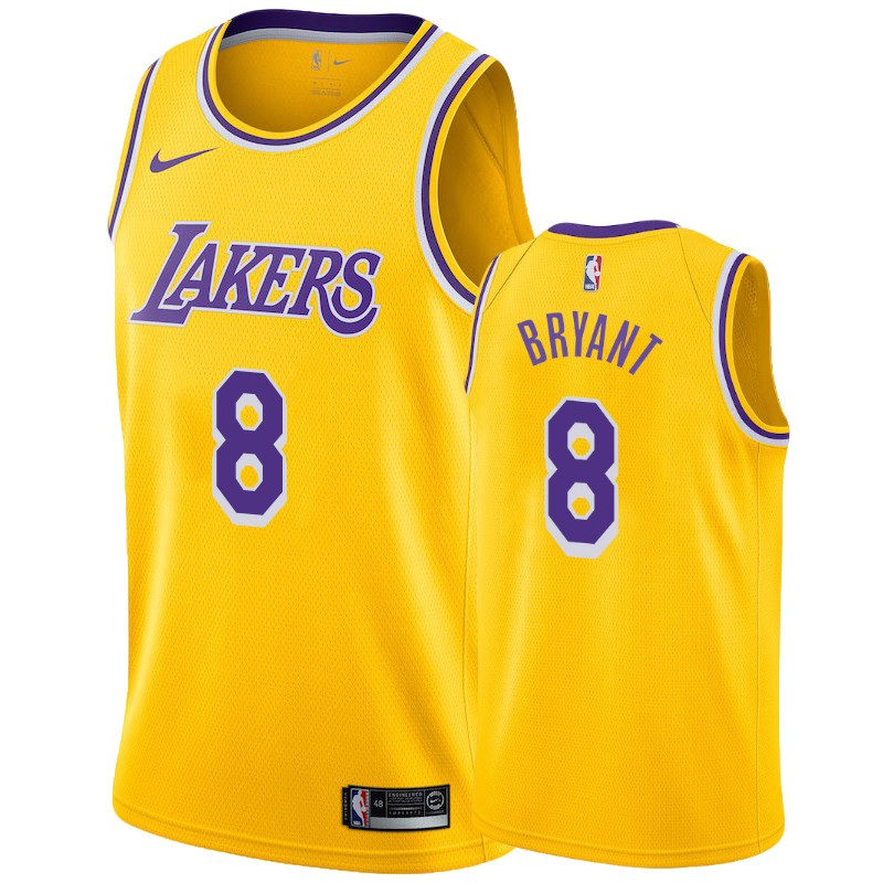 Lakers Male Kobe Bryant #8 Icon Gold Jersey