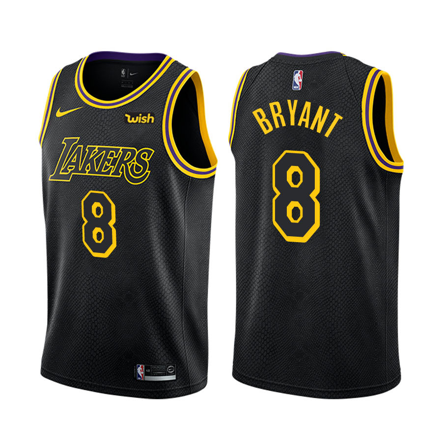 Lakers Male Kobe Bryant #8 Retire Player City Edition Black Jersey