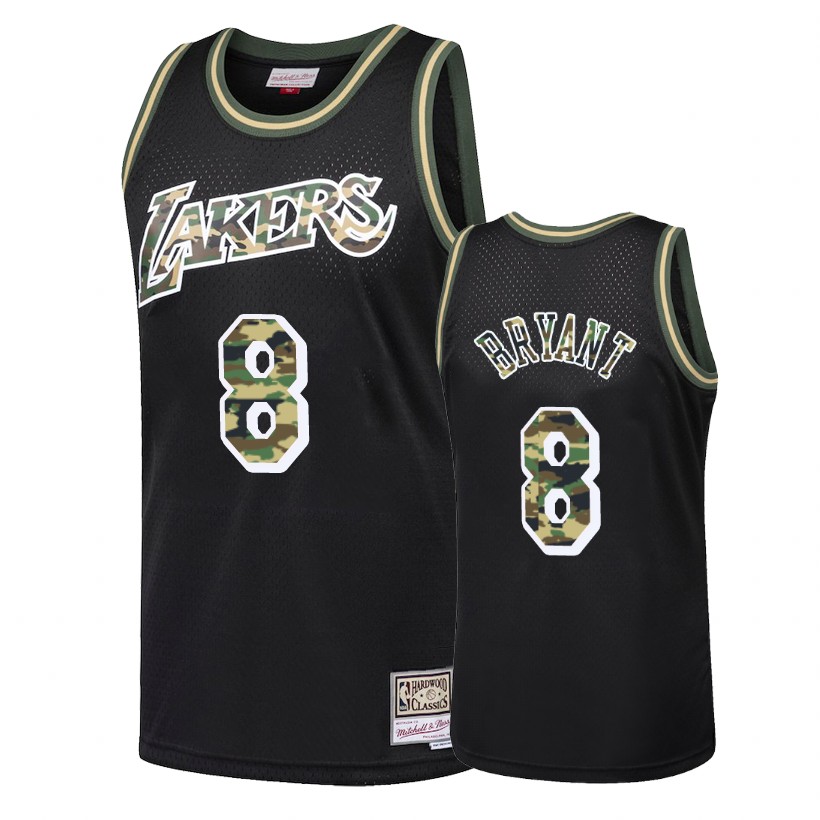 Lakers Male Kobe Bryant #8 Straight Fire Camouflage Black Jersey