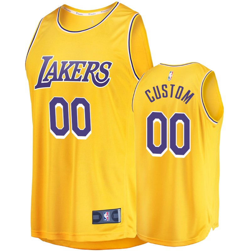Lakers Men's Custom #00 Icon Fanatics Branded Jersey