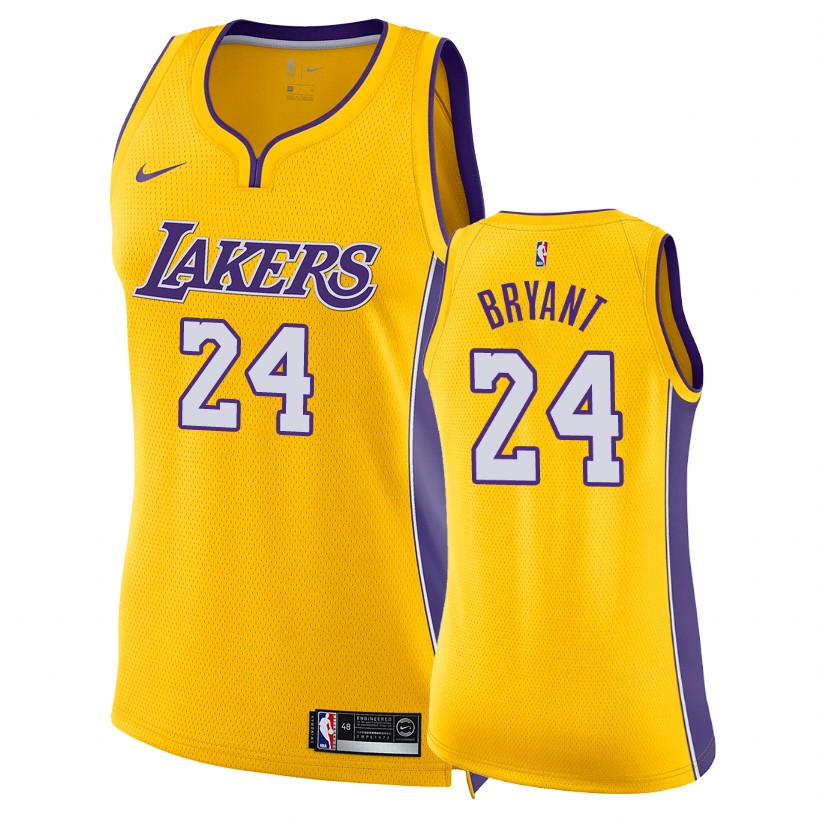 Lakers Women Kobe Bryant #24 Icon Gold Jersey