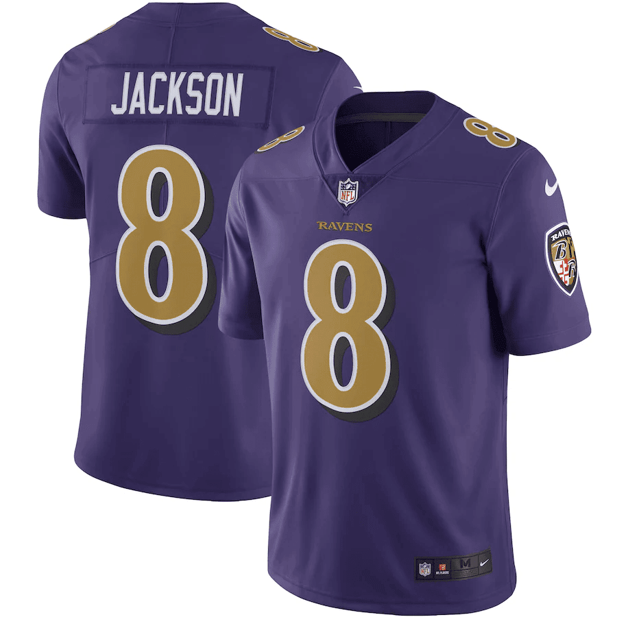 Lamar Jackson Men's Lamar Jackson Baltimore Ravens Color Rush Jersey All Stitched