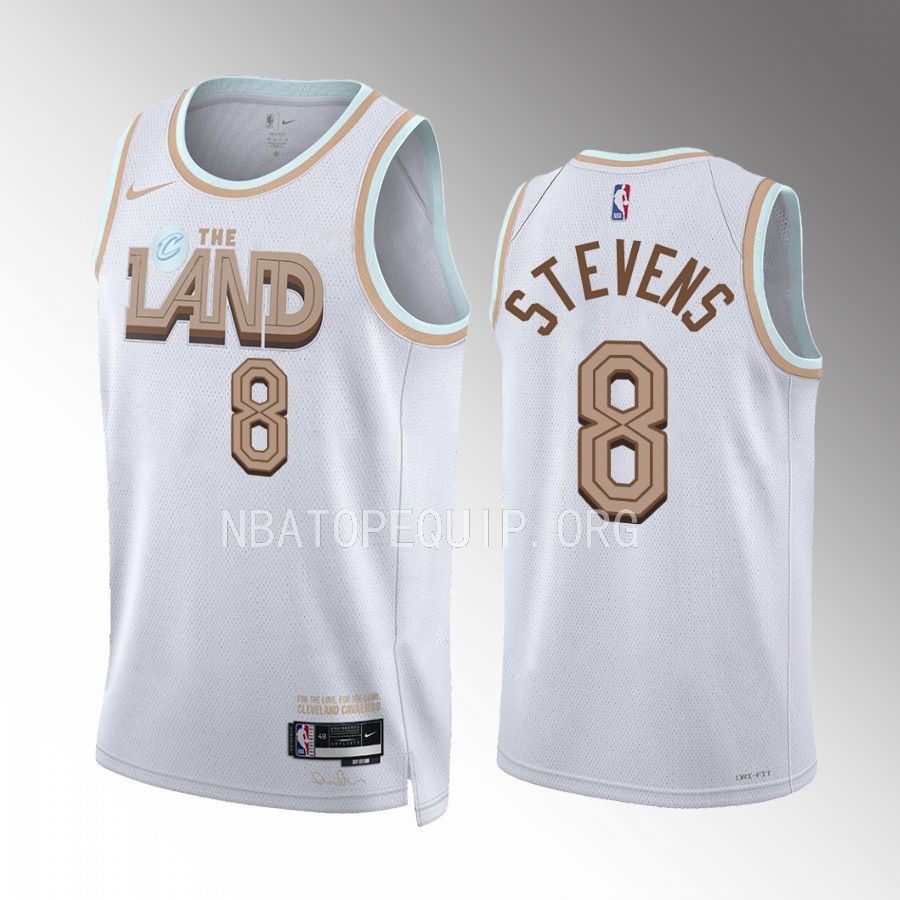 Lamar Stevens 2022-23 Cleveland Cavaliers White #8 City Edition Jersey Swingman