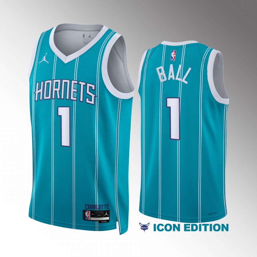 LaMelo Ball Charlotte Hornets #1 Teal Jersey 2022-23 Icon Edition Swingman