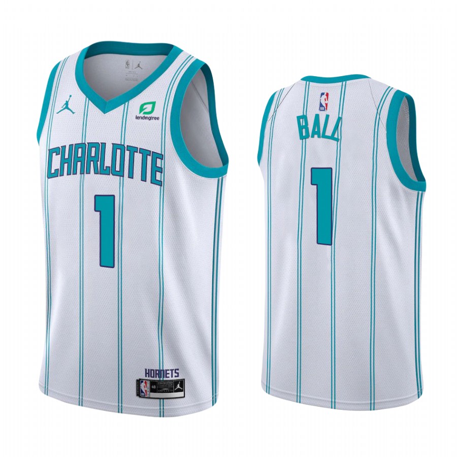 LaMelo Ball Charlotte Hornets White #1 Association Edition Jersey 2023 New Number