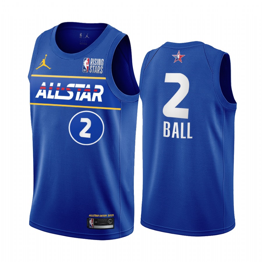 Lamelo Ball USA Team 2021 Rising Stars Jersey Blue All-Star Hornets