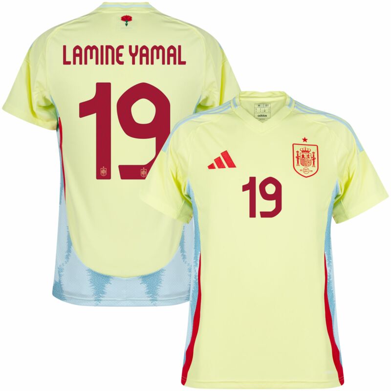 Lamine Yamal Men's Spain 2024 Stadium Away Soccer Jersey