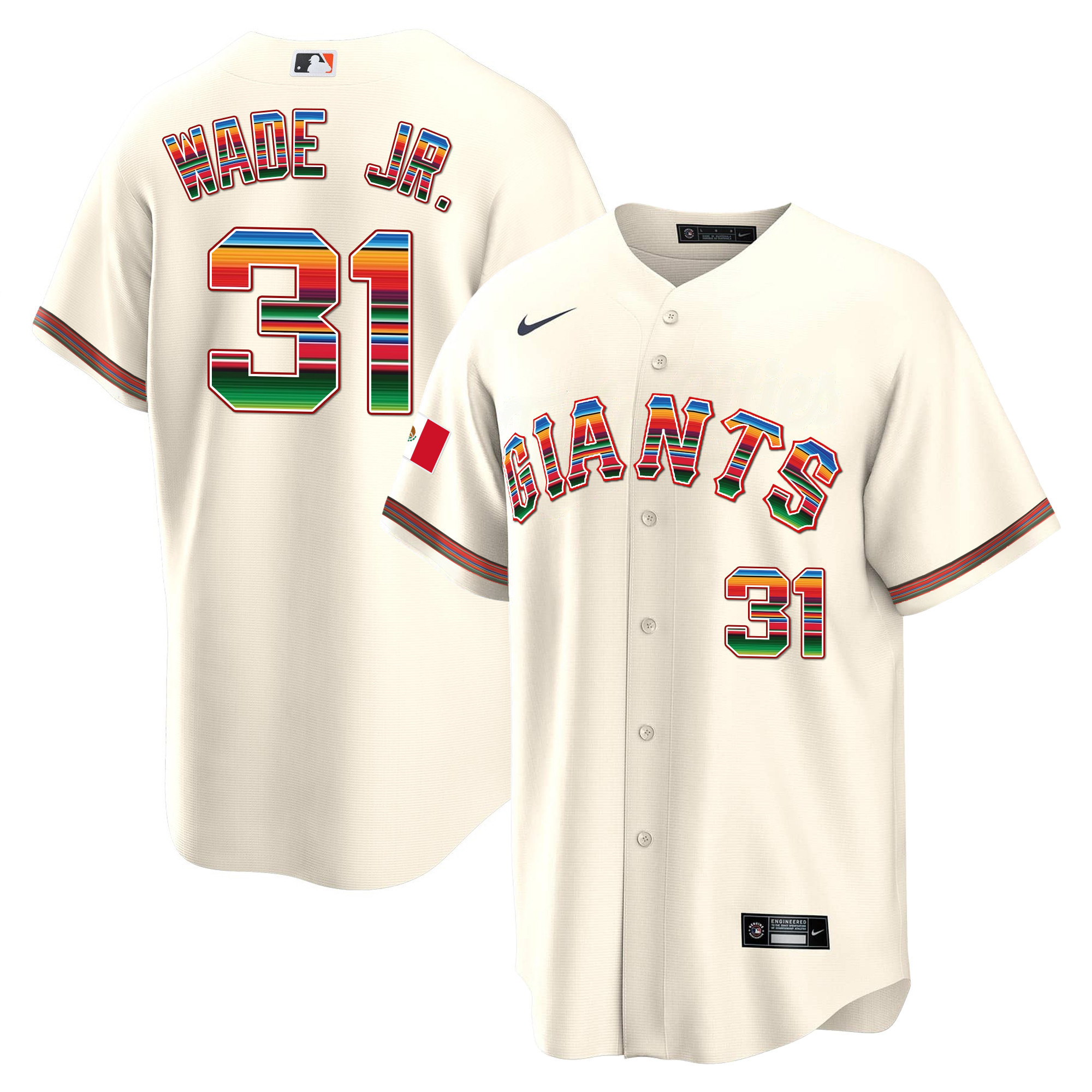 LaMonte Wade Jr. Men's San Francisco Giants Mexico Cool Base Limited Cream Jersey - All Stitched
