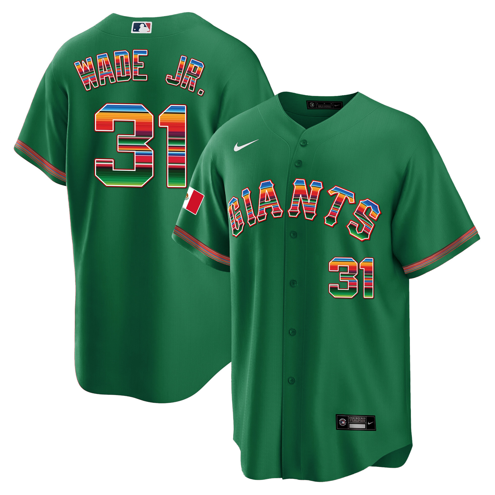 LaMonte Wade Jr. Men's San Francisco Giants Mexico Cool Base Limited Green Jersey - All Stitched