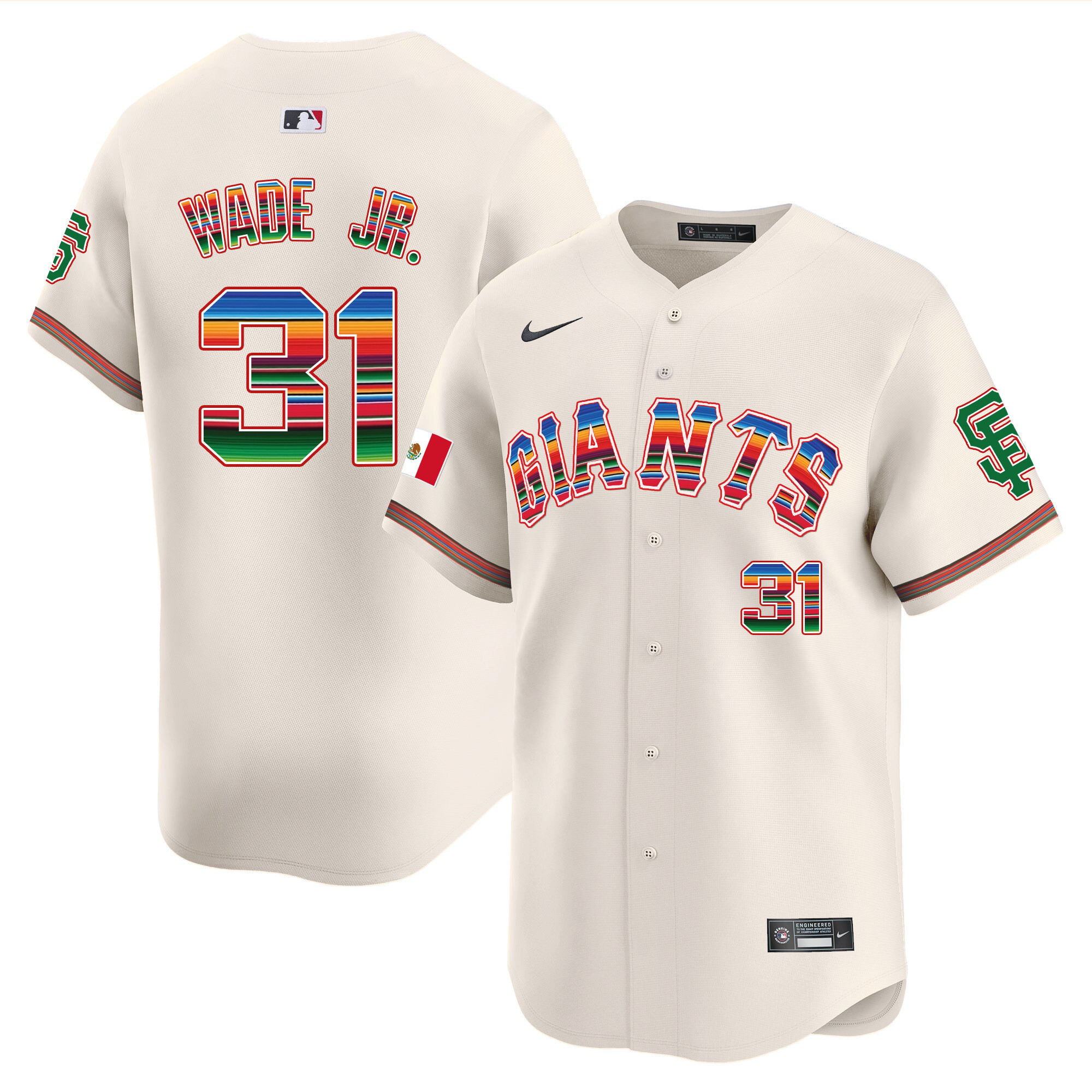 Lamonte Wade Jr. Men's San Francisco Giants Mexico Vapor Premier Limited Cream Jersey - All Stitched