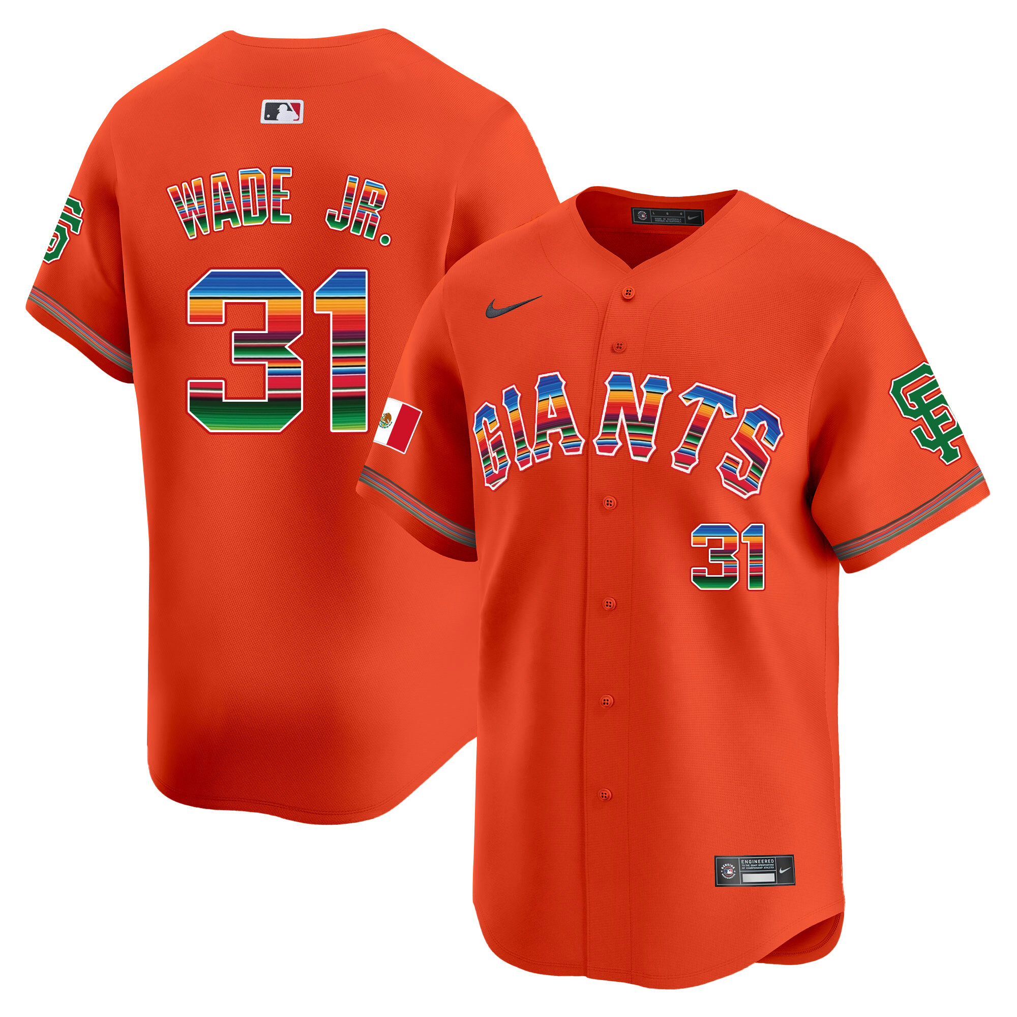 Lamonte Wade Jr. Men's San Francisco Giants Mexico Vapor Premier Limited Orange Jersey - All Stitched
