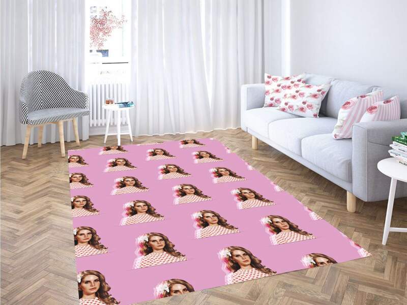 Lana Del Rey Pink Carpet Rectangle Rug