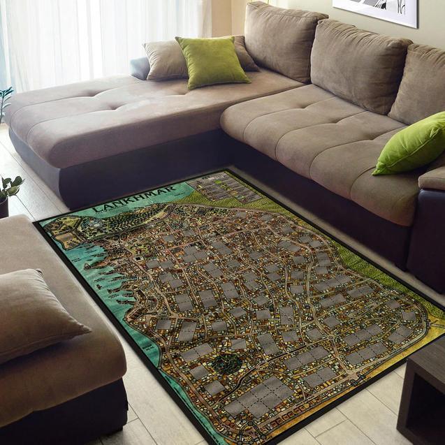 Lankhmar City Of Adventure Map Area Rectangle Rug