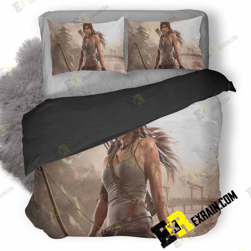 Lara Croft Arts New 3D Customized Duvet Cover Bedding Set