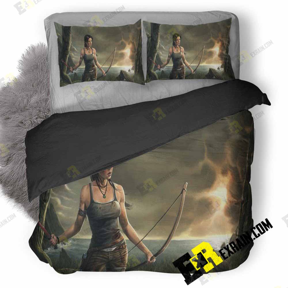 Lara Croft Artwork Li 3D Customized Duvet Cover Bedding Set