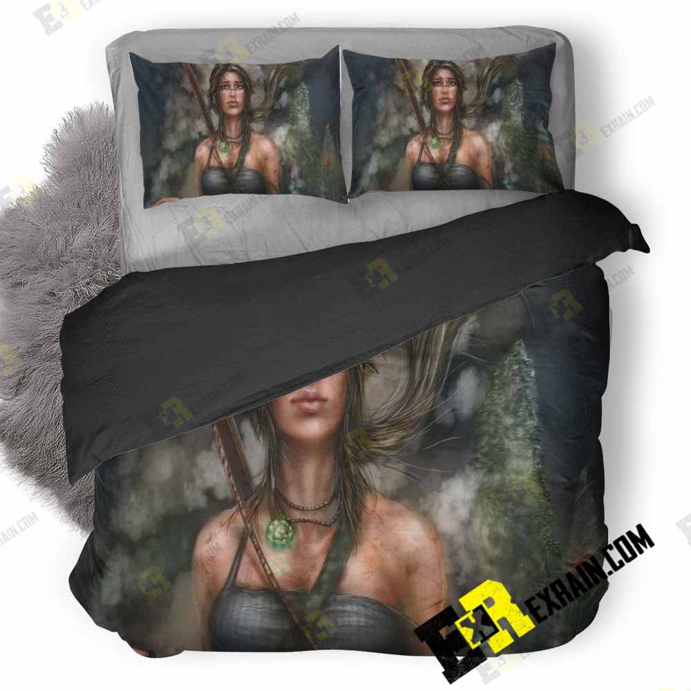 Lara Croft Artworks Ca 3D Customized Duvet Cover Bedding Set