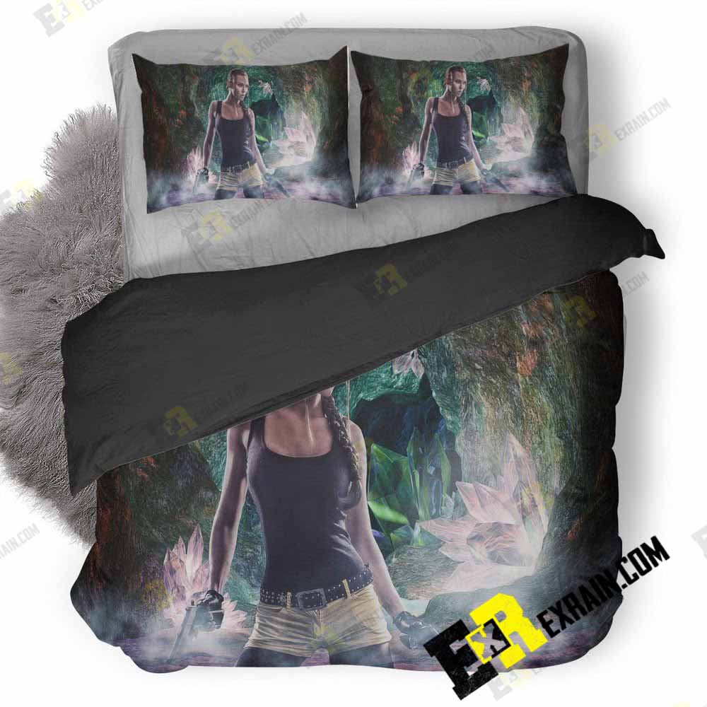 Lara Croft Crystal Cave Ne 3D Customized Duvet Cover Bedding Set