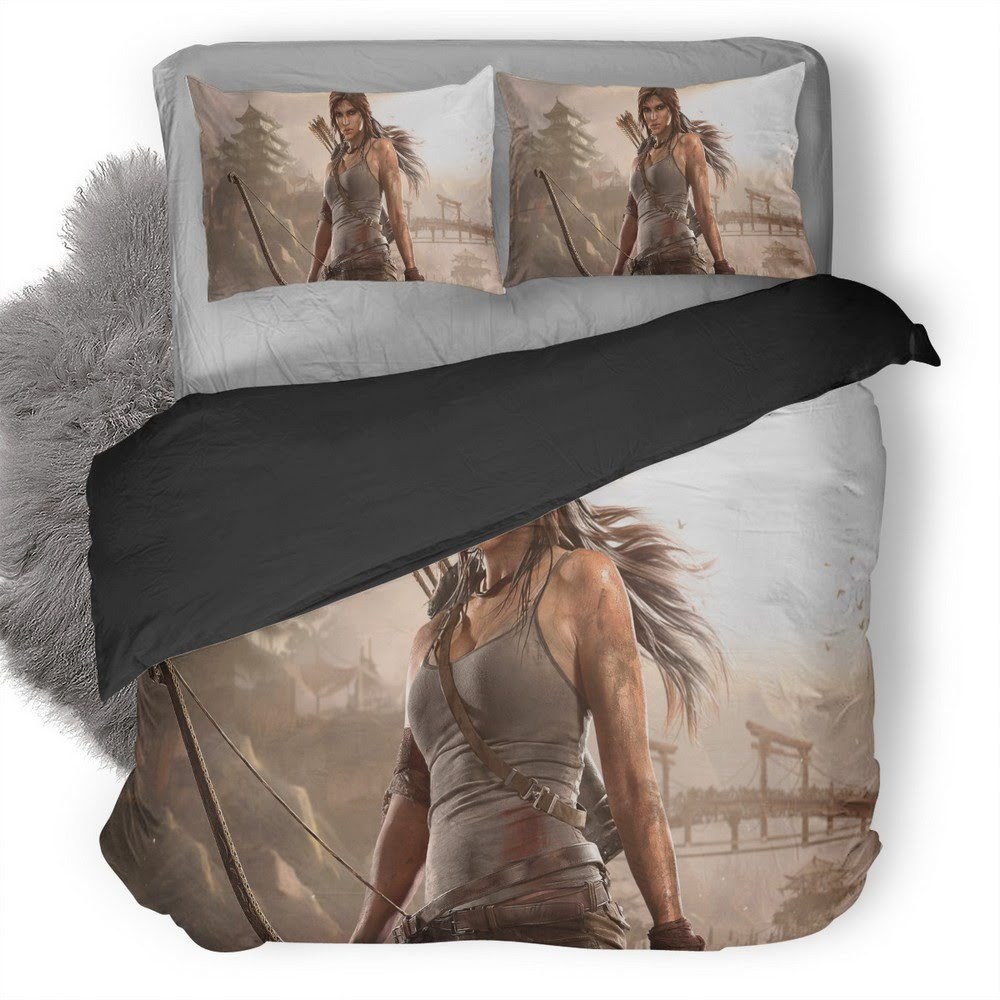 Lara Croft Tomb Raider 10 3D Customized Duvet Cover Bedding Set