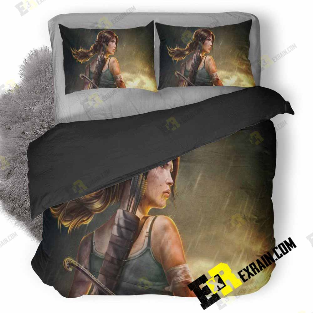 Lara Croft Tomb Raider Artwork Z8 3D Customized Duvet Cover Bedding Set