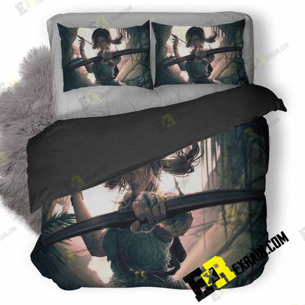 Lara Croft Video Game Art Sp 3D Customized Duvet Cover Bedding Set