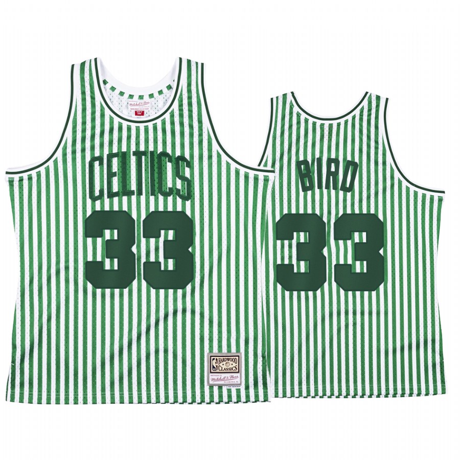 Larry Bird #33 Boston Celtics Green Stars and Stripes Jersey
