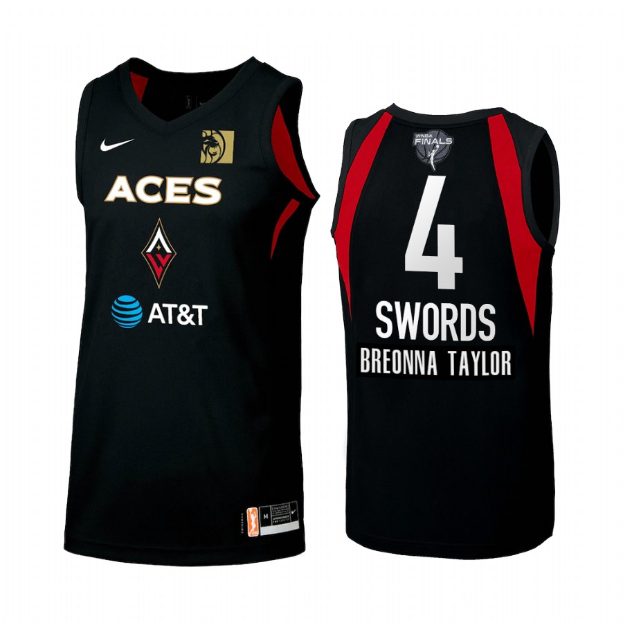 Las Vegas Aces Carolyn Swords 2020 WNBA Finals Bound Breonna Taylor Patch Women Black #4 Jersey