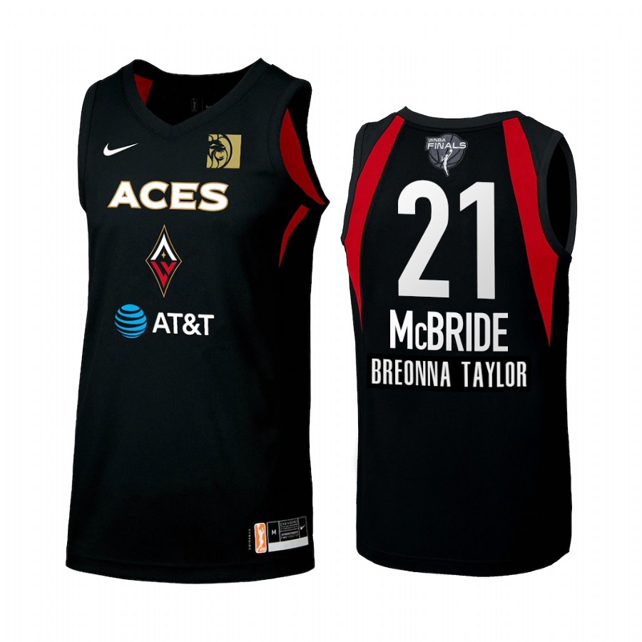 Las Vegas Aces Kayla McBride 2020 WNBA Finals Bound Breonna Taylor Patch Women Black #21 Jersey