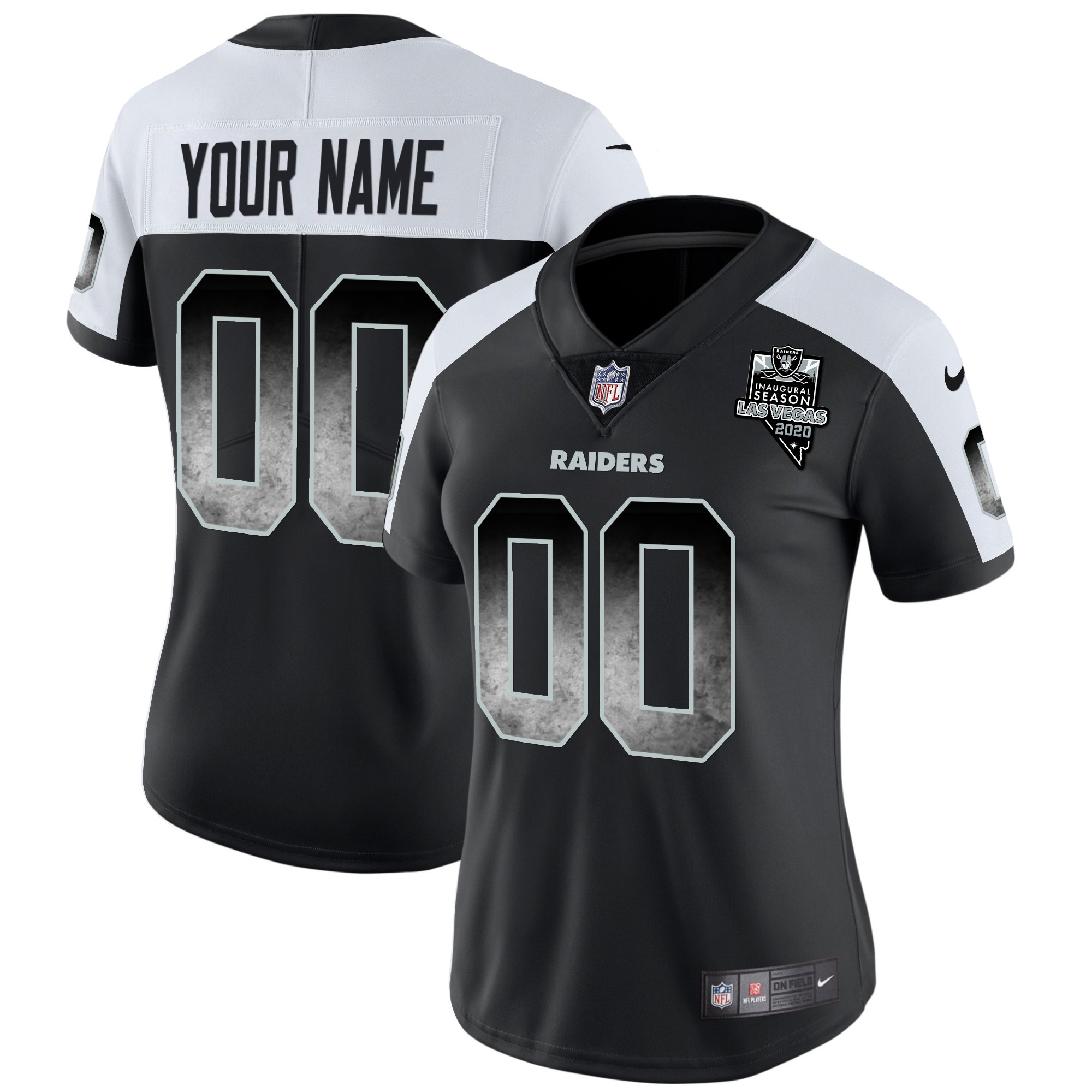 Las Vegas Raiders Arch Smoke Vapor Custom Alternate Jersey - All Stitched 