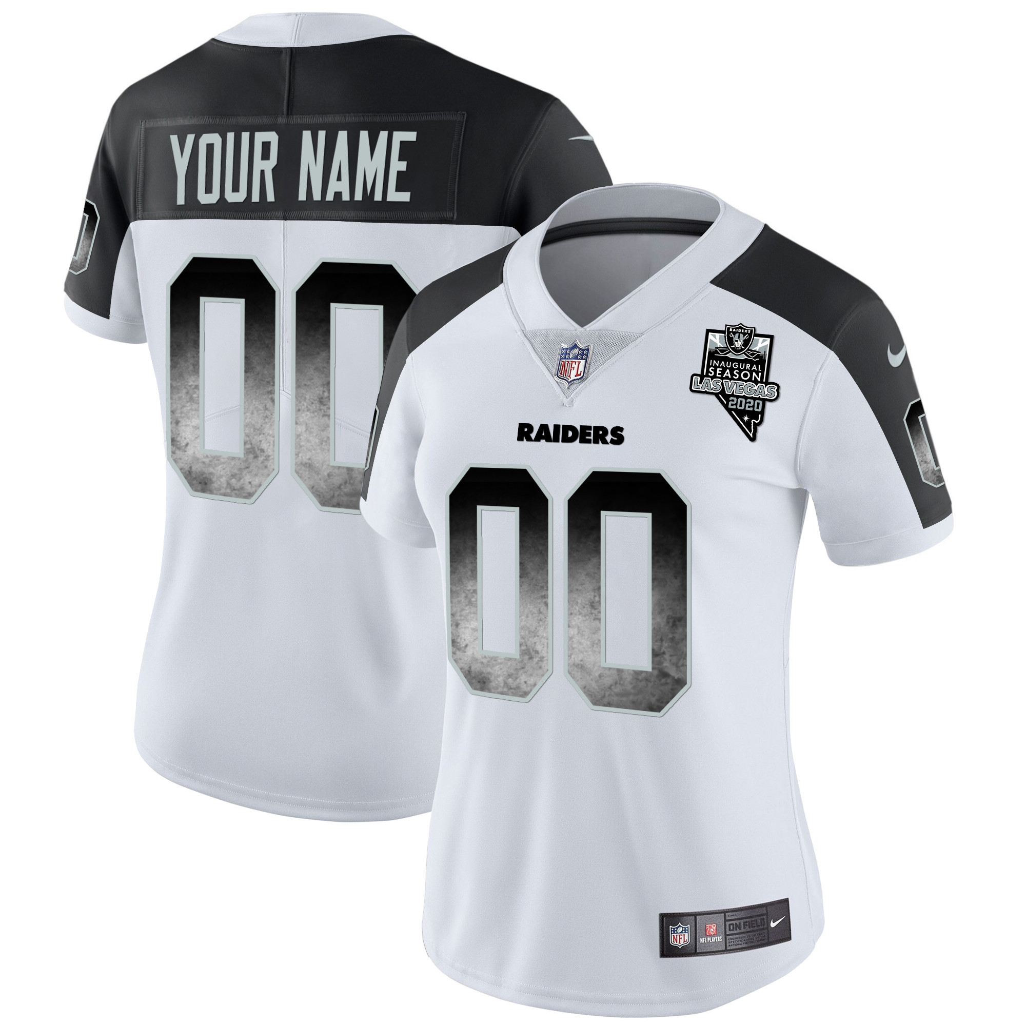 Las Vegas Raiders Arch Smoke Vapor Custom Inverted Jersey - All Stitched 