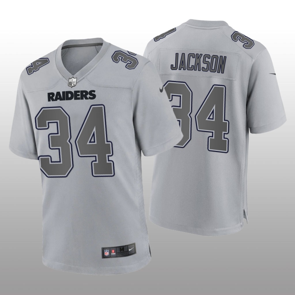 Las Vegas Raiders Bo Jackson Gray Jersey Atmosphere Fashion Game - Men's