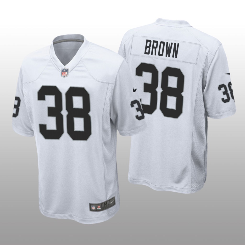 Las Vegas Raiders Brittain Brown White Jersey Game - Men's