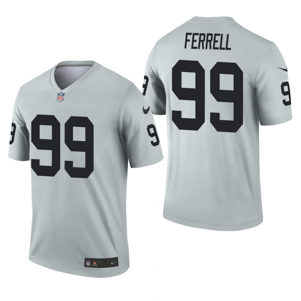 Las Vegas Raiders Clelin Ferrell Silver Jersey Inverted Legend - Men's