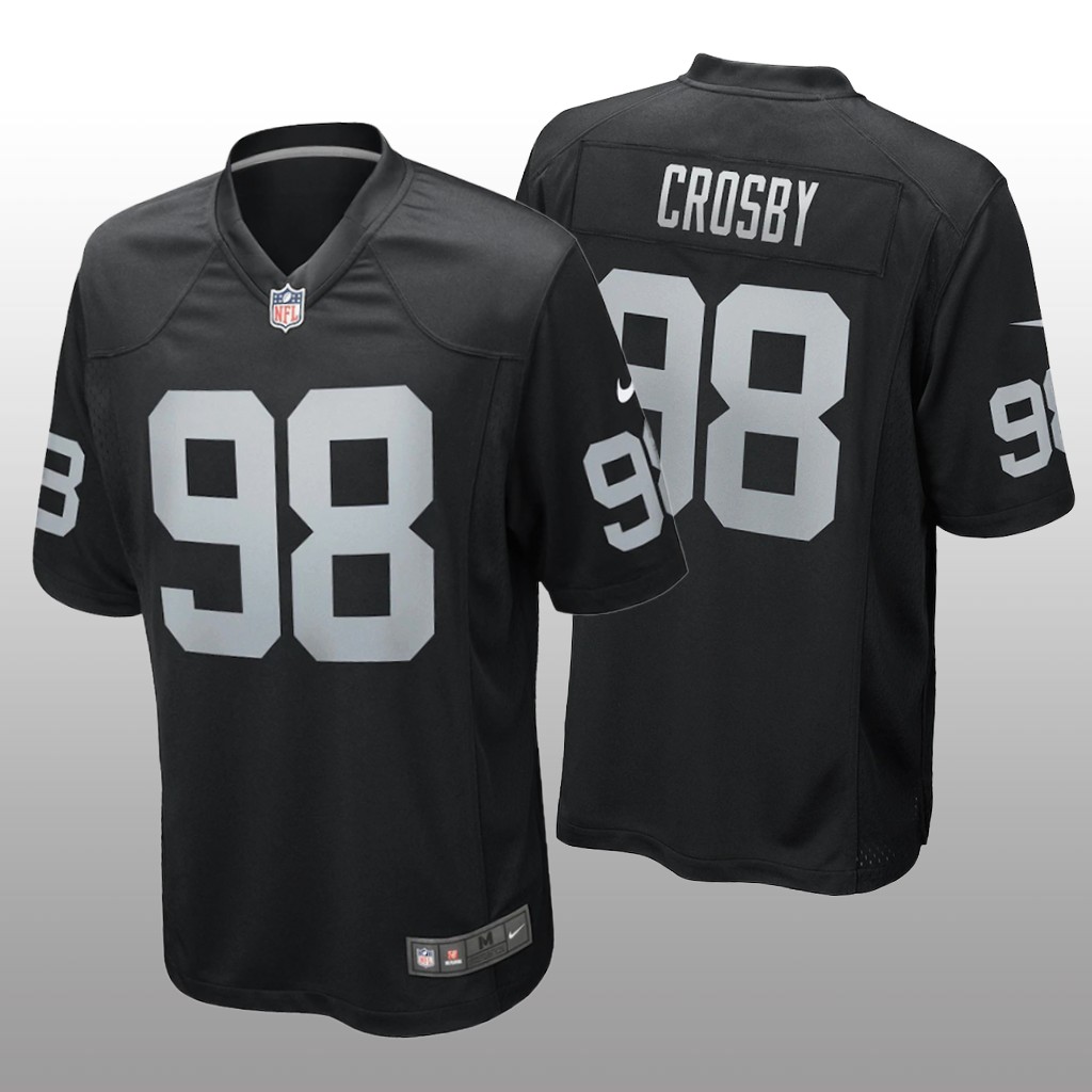 Las Vegas Raiders Maxx Crosby Black Jersey Game - Men's