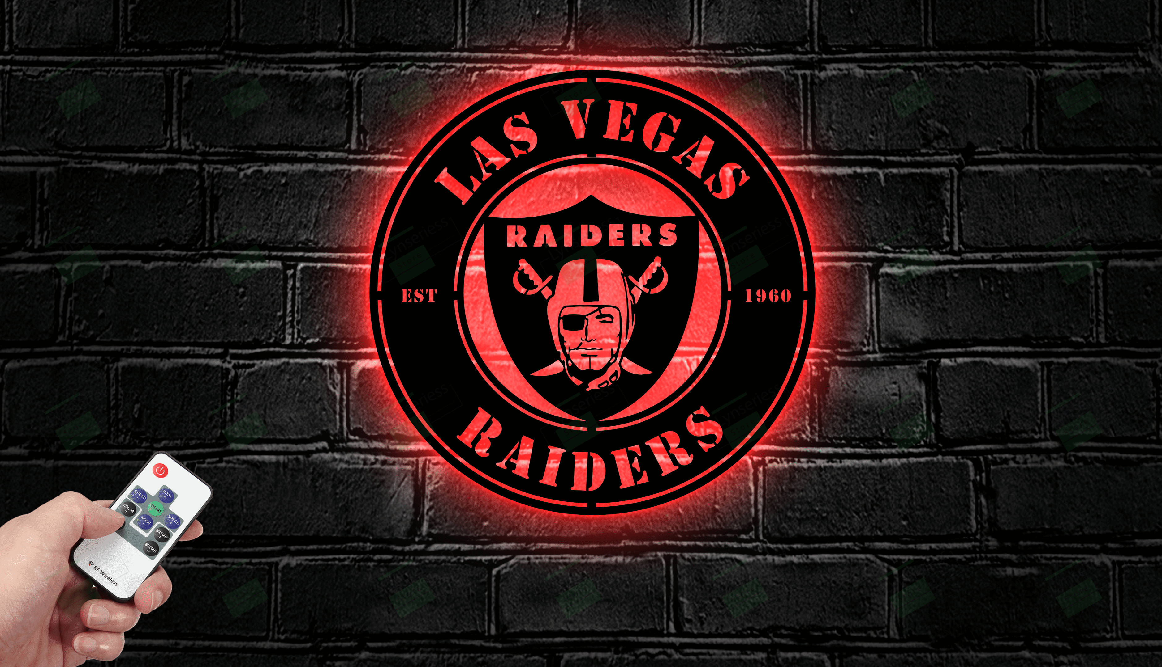 Las Vegas Raiders Metal Sign – Led Light Sign NFL