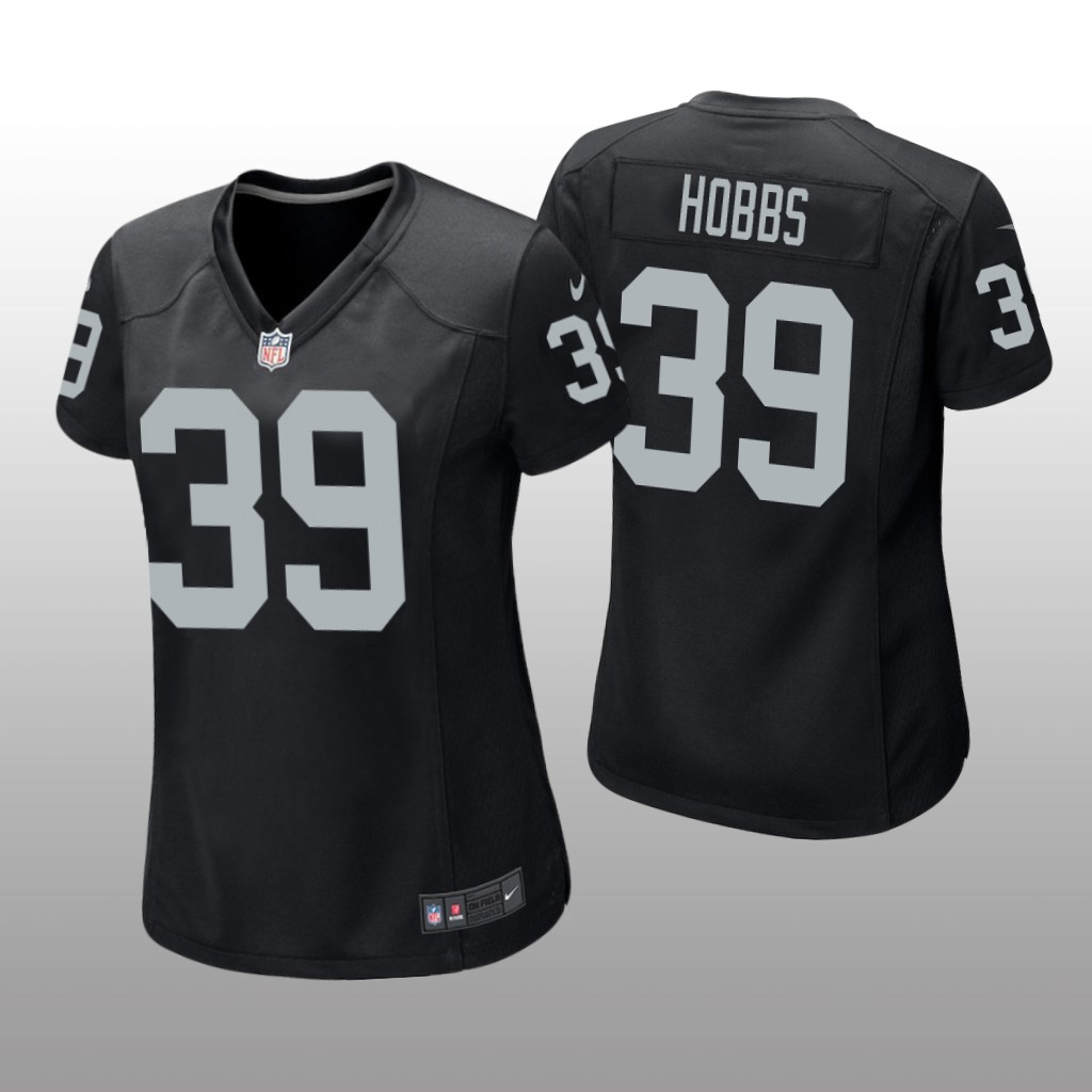 Las Vegas Raiders Nate Hobbs Black Jersey Game - Women's